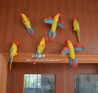 简约现代立体动物雕塑鸟创意家居墙壁装饰挂件树脂仿真鹦鹉工艺品_250x250.jpg