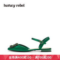 LR女鞋Luxury Rebel2017夏新款休闲水钻凉鞋平底一字带女鞋_250x250.jpg