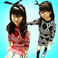 韩版童装女童春装2016新款儿童几何长袖卫衣裙套装宝宝秋款两件套_250x250.jpg