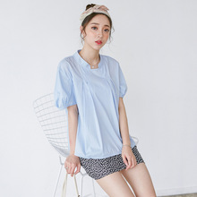 韩国东大门衬衫2016新款夏季女装韩版休闲立领短袖女式衬衣女B116