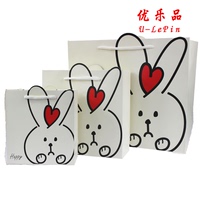 白色兔子可爱生日礼品袋 纸袋 手提袋纸袋 包装袋  小号批发定做_250x250.jpg
