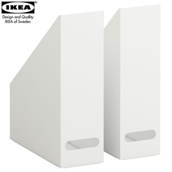 宜家IKEA 克维索杂志盒 桌面文件盒资料盒办公用A4金属白色档案盒