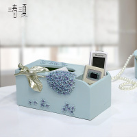 三春三夏 现代欧式装饰纸巾盒创意美式客厅桌面遥控器收纳抽纸盒_250x250.jpg