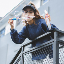 韩版2016年秋装新款热卖学院风套头纯色女士卫衣宽松学生