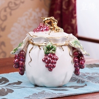 皇饰欧式家居陶瓷罐茶叶罐 创意摆件厨房储物罐糖果罐装饰品实用_250x250.jpg