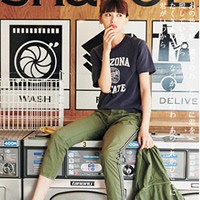 Laputa日系 杂志揭载潮牌字母印花短袖T恤衫 BF校园风格复古做旧T_250x250.jpg