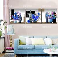 家居饰品客厅沙发背景装饰画无框画三联画卧室壁画欧式挂画花卉_250x250.jpg