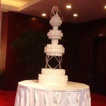 带灯五层蛋糕塔/蛋糕模型/婚礼/用品/拱门/路引智慧婚庆道具