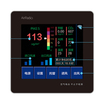 APP远程控制新风系统控制器家用全热交换器液晶显示智能开关L2