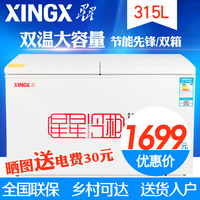 XINGX/星星 BCD-315JE 大冰柜商用双温冷藏冷冻保鲜卧式双门冷柜_250x250.jpg
