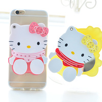 Hello Kitty硬壳iPhone6手机壳苹果6plus卡通保护套外壳带镜子_250x250.jpg
