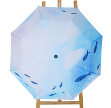 新款雨伞折叠三折伞 两用晴雨伞女 小清新创意伞防晒遮阳伞太阳伞
