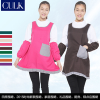 Cul.kCulk韩版时尚女款围裙 工厂员工围裙 餐厅围裙 成人罩衣印字_250x250.jpg
