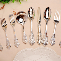 出口欧美玫瑰欧式西餐刀叉勺汤勺银色牛排餐套装复古勺子餐具创意_250x250.jpg