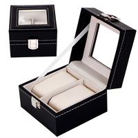 2格位高档皮革手表盒对表包装盒情侣表收纳盒柜台手表展示包装盒_250x250.jpg