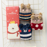 caramella2016秋冬新品地板袜盒装 圣诞熊半边绒3双装礼盒袜子_250x250.jpg