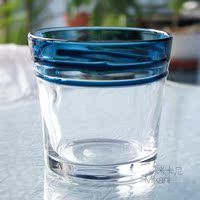 出口外单 地中海风格 玻璃杯 冰桶杯 立体条纹 啤酒蓝杯子冰块杯_250x250.jpg