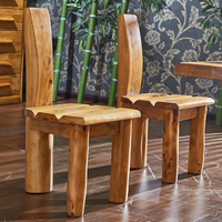 全实木原生态餐椅原木茶座凳功夫茶凳创意设计原始风格柏木家具_250x250.jpg