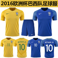 2016新款巴西国家队球衣短袖内马尔奥斯卡男女儿童足球队服套装_250x250.jpg
