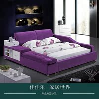 卧室家具套装组合 布艺软床现代 时尚双人床1.8米 榻榻米婚床911A_250x250.jpg
