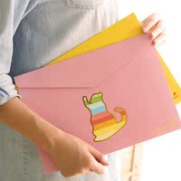 韩国文具 可爱糖果色彩色小鹿动物纸质文件袋/文件夹粘贴_250x250.jpg