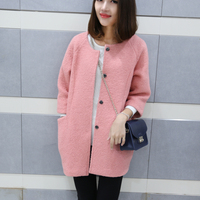 2015冬装新款 韩版修身毛呢外套女 显瘦中长款落肩外套呢子大衣潮_250x250.jpg