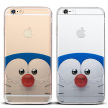 哆啦A梦动漫周边手机壳6s苹果iPhone 6plus硅胶挂绳保护套5s硅胶6