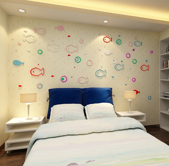 【天天特价】电视背景墙 卧室儿童房3d亚克力创意水晶立体墙贴