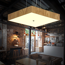 包邮实木现代简约方形LED灯吸吊两用客厅卧室书房餐厅灯具