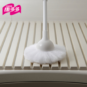 日本山崎康多多小海豹毛球刷浴室用除尘清洁刷超细纤维浴室浴缸刷