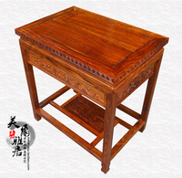 红木中式实木方桌花梨木小茶几长方形边桌边几多层简约茶柜角花架