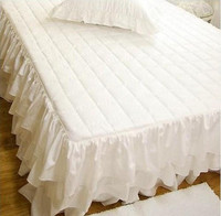 韩国进口米白色三层蛋糕层层荷叶边夹棉缝纫公主风床裙床罩_250x250.jpg