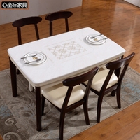 大理石长方形橡木餐桌6人家用小户型餐桌椅组合简约现代实木饭桌_250x250.jpg