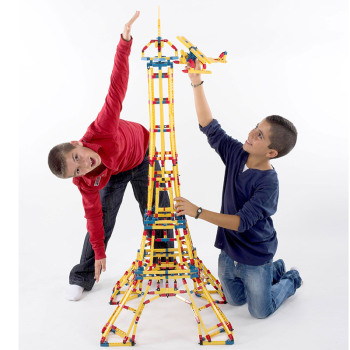 欧洲原装进口儿童积木拼装塑料早教益智拼插玩具埃菲尔铁塔模型