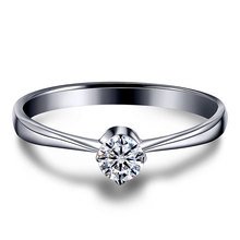 凯尼珠宝 1白金结婚钻石戒指正品裸钻定制18K金女钻戒求婚时尚新