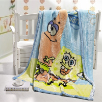 儿童毛毯宝贝毯加厚毛毯卡通毯法莱绒毯子床单空调毯海绵宝宝包邮_250x250.jpg
