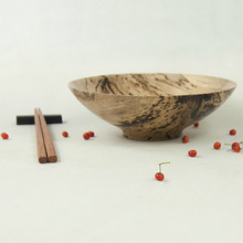 在外木艺渍纹木碗 摆件 东北渍纹木 日式木碗