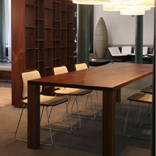 北欧宜家餐桌简约现代餐桌椅组合纯实木4人 6人黑胡桃木餐厅家具
