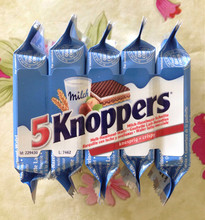 荷兰【空运】Knoppers牛奶巧克力榛子 威化饼干营养 好吃健康零食