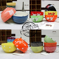 韩式创意五彩碗套装 陶瓷碗 百家姓创意7寸面碗 汤碗 2个起包邮_250x250.jpg