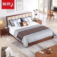 联邦家私现代中式实木床1.5米1.8m双人床床头柜卧室套装家具组合_250x250.jpg