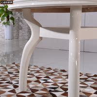 圆形白色实木大理石餐桌椅组合现代简约  一桌四六椅大小户型餐桌_250x250.jpg