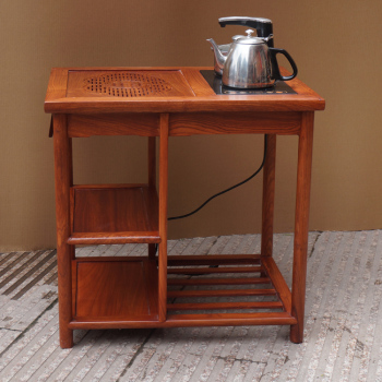 金典  非洲黄花梨餐边柜 茶水柜 实木餐边柜带电磁炉 小玲珑茶台