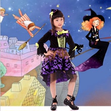 万圣节成人儿童服装 巫婆装扮 巫婆套装 女巫衣服 女巫舞台表演服