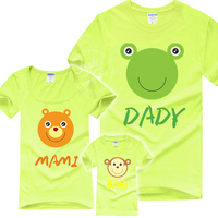 特价2016儿童礼物幼儿园亲子活动创意家庭装短袖T恤 可爱的一家_250x250.jpg