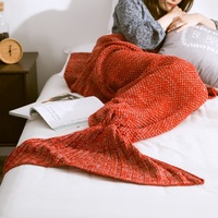 兰苼美人鱼毯子鱼尾巴空调毯沙发毯午睡盖毯毛线针织创意生日礼物_250x250.jpg