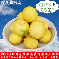 柠友 2016年四川安岳黄柠檬新鲜水果现摘二三级果5斤包邮 不打蜡_250x250.jpg