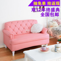欧式客厅卧室粉红色绒质双人沙发美式水晶拉扣单人精致公主小沙发_250x250.jpg