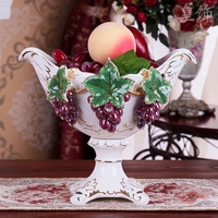 皇饰新品彩色陶瓷水果盘创意现代客厅装饰葡萄果盘实用摆件装饰品_250x250.jpg