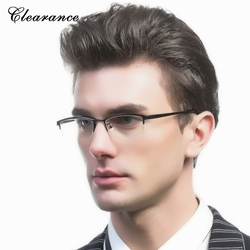 超轻纯钛眼镜框 近视眼镜 男款半框商务休闲框C502 倪庆雷配镜